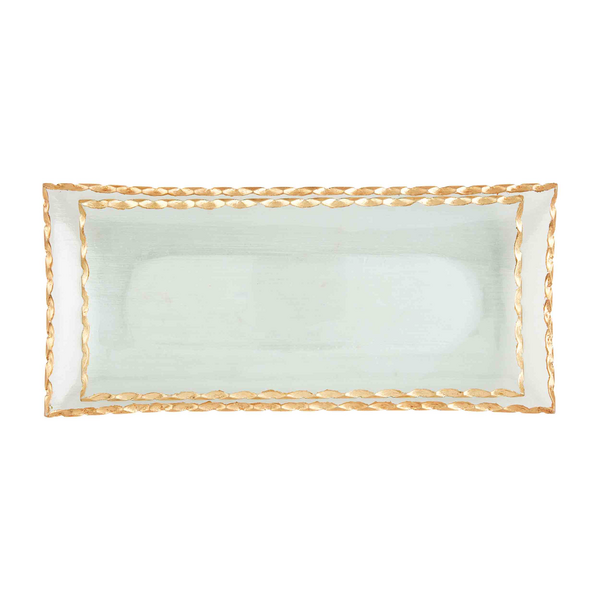 Gold Edge Glass Tray By Mud Pie