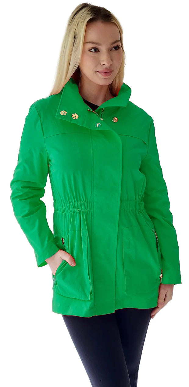 Tess Rain Jacket by Ciao Milano-Irish Green