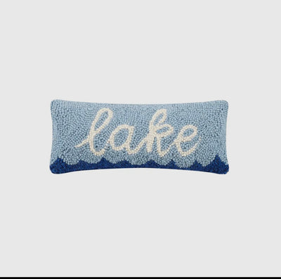 Small Lake Needlepoint Pillow