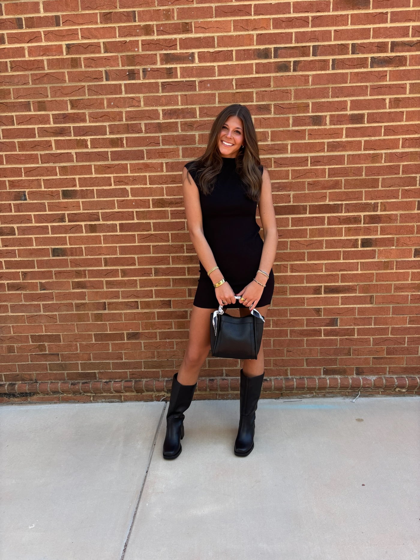 Riley Cap Sleeve Mini Dress- Black
