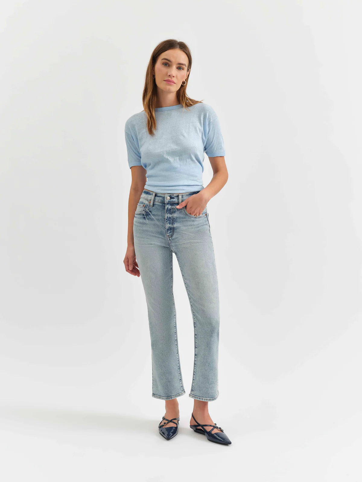 Shy Girl Crop Flare Jean- Miracle