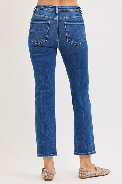Straight Fit Dark Wash Denim