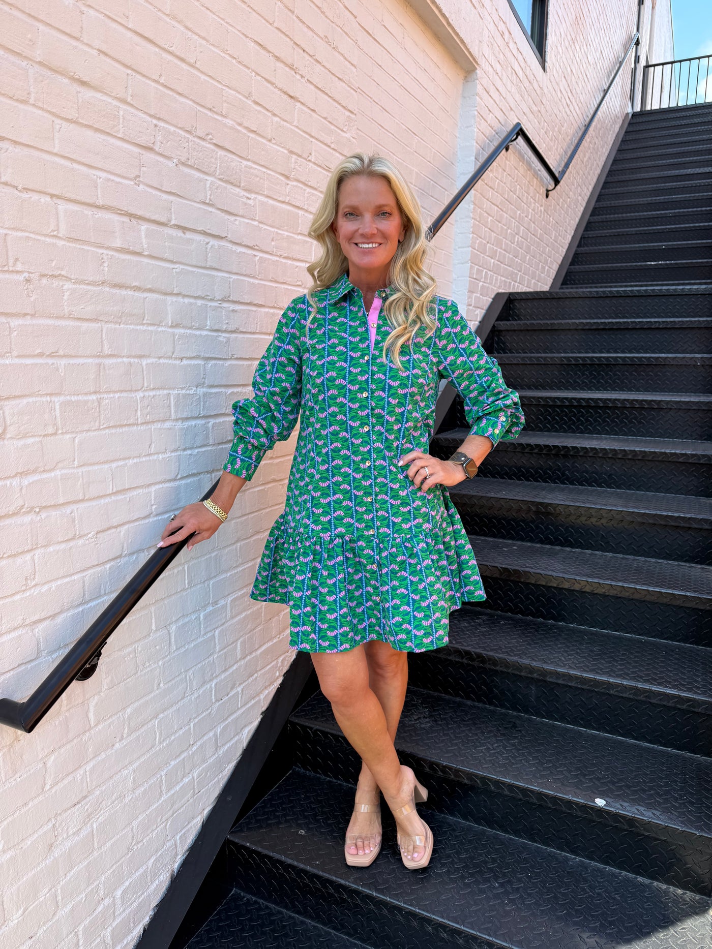 Fiona Honey Vines Green Dress