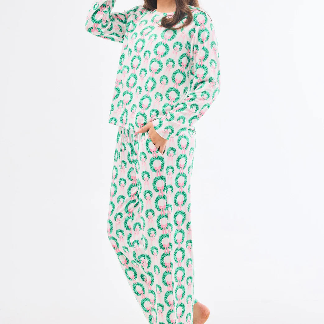 Annie Pajama Set- Rosy Wreaths