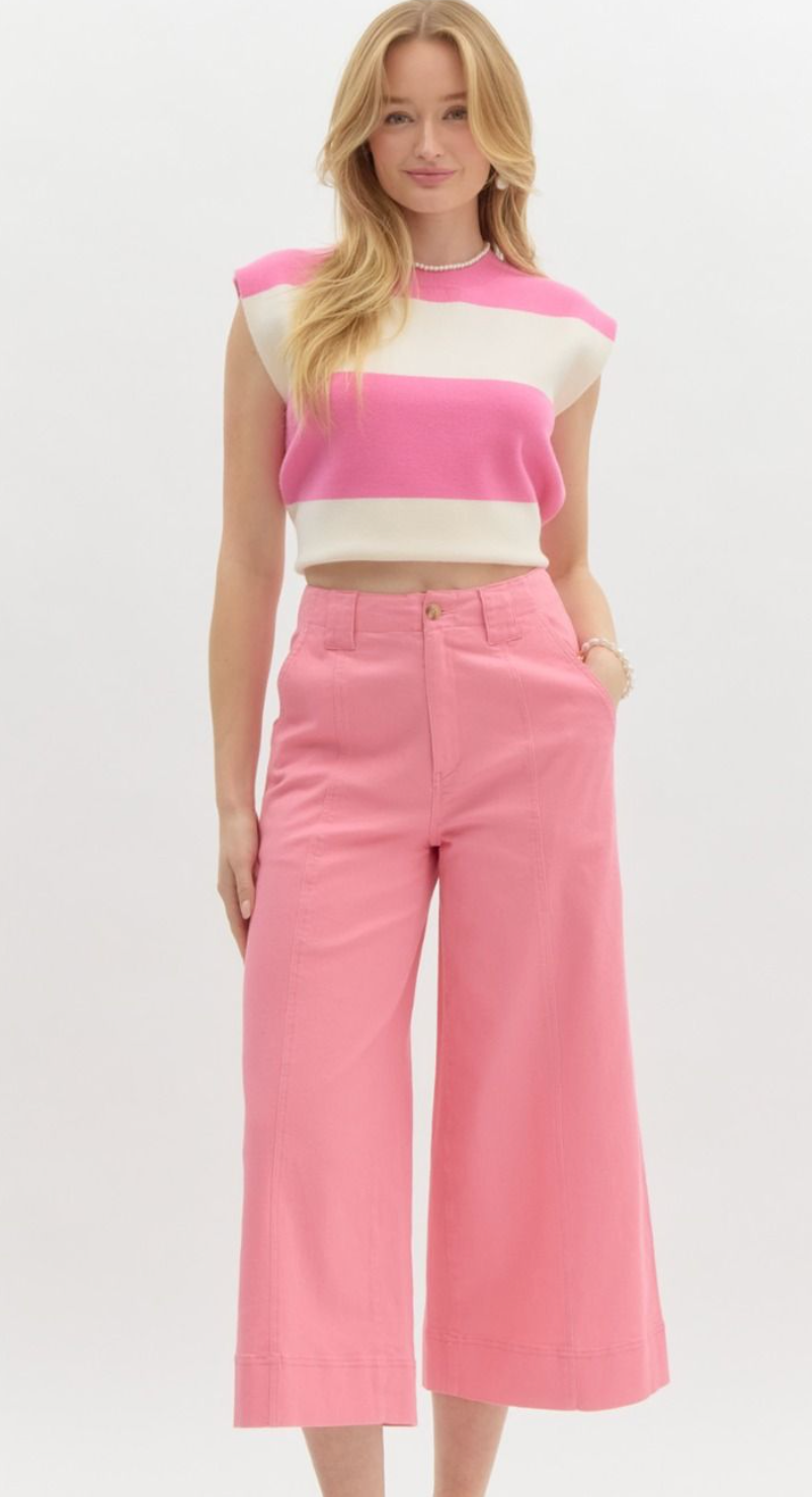 High Waisted Culotte Pants