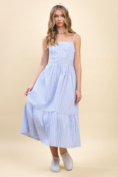 Summer Striped Midi Dress