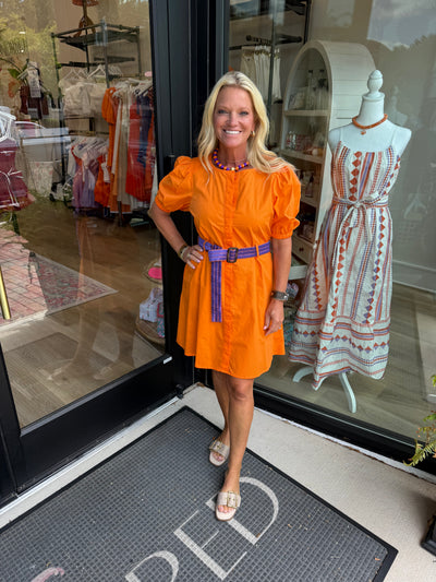 Nyla Orange and Purple Dress