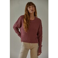 Baylor Lightweight Sweater- Vintage Rose