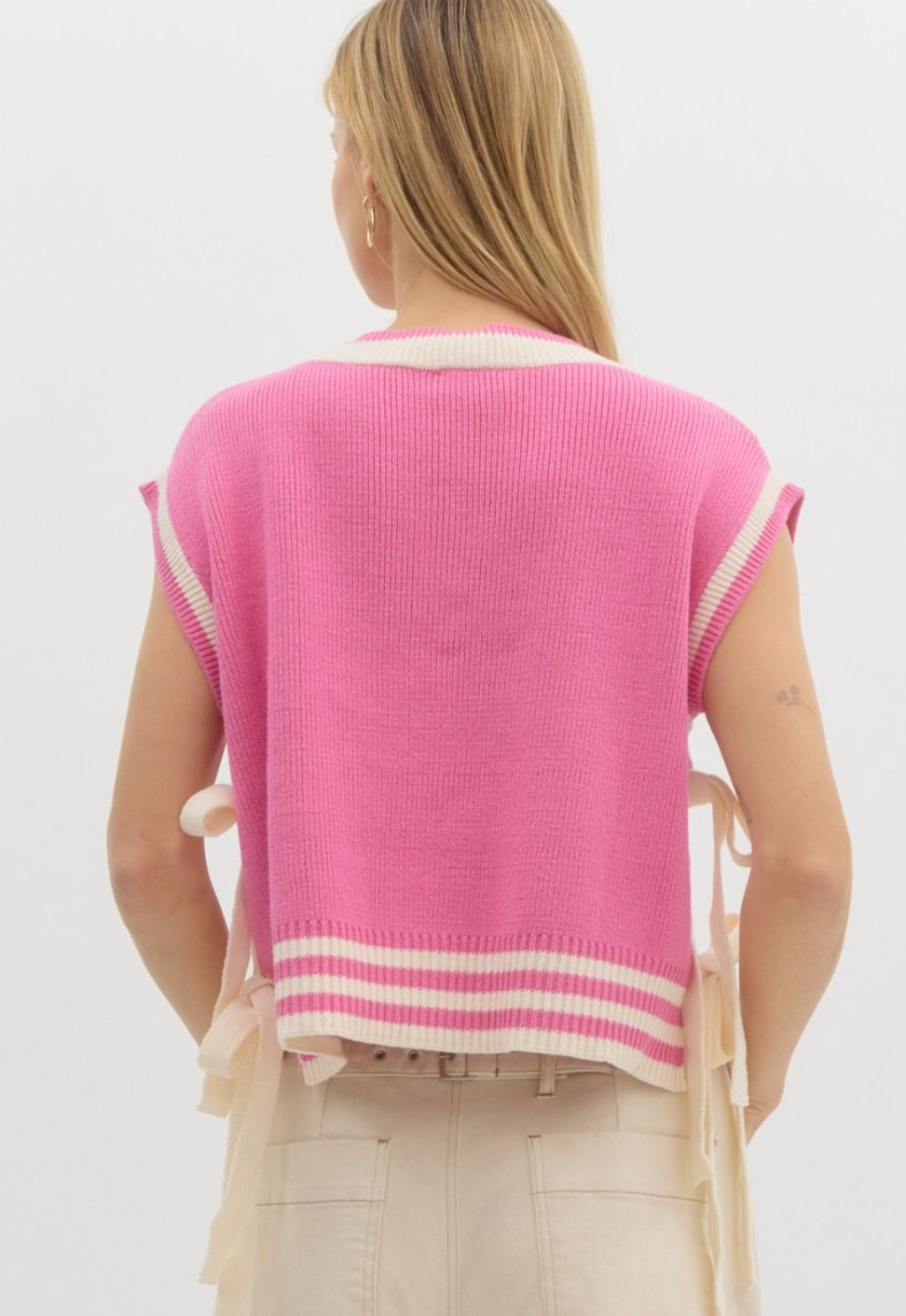 Cable V-Neck Sweater Vest