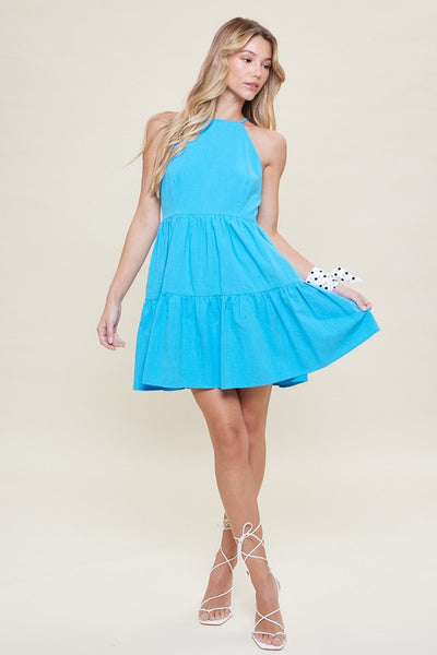 Halter Neck Mini Dress