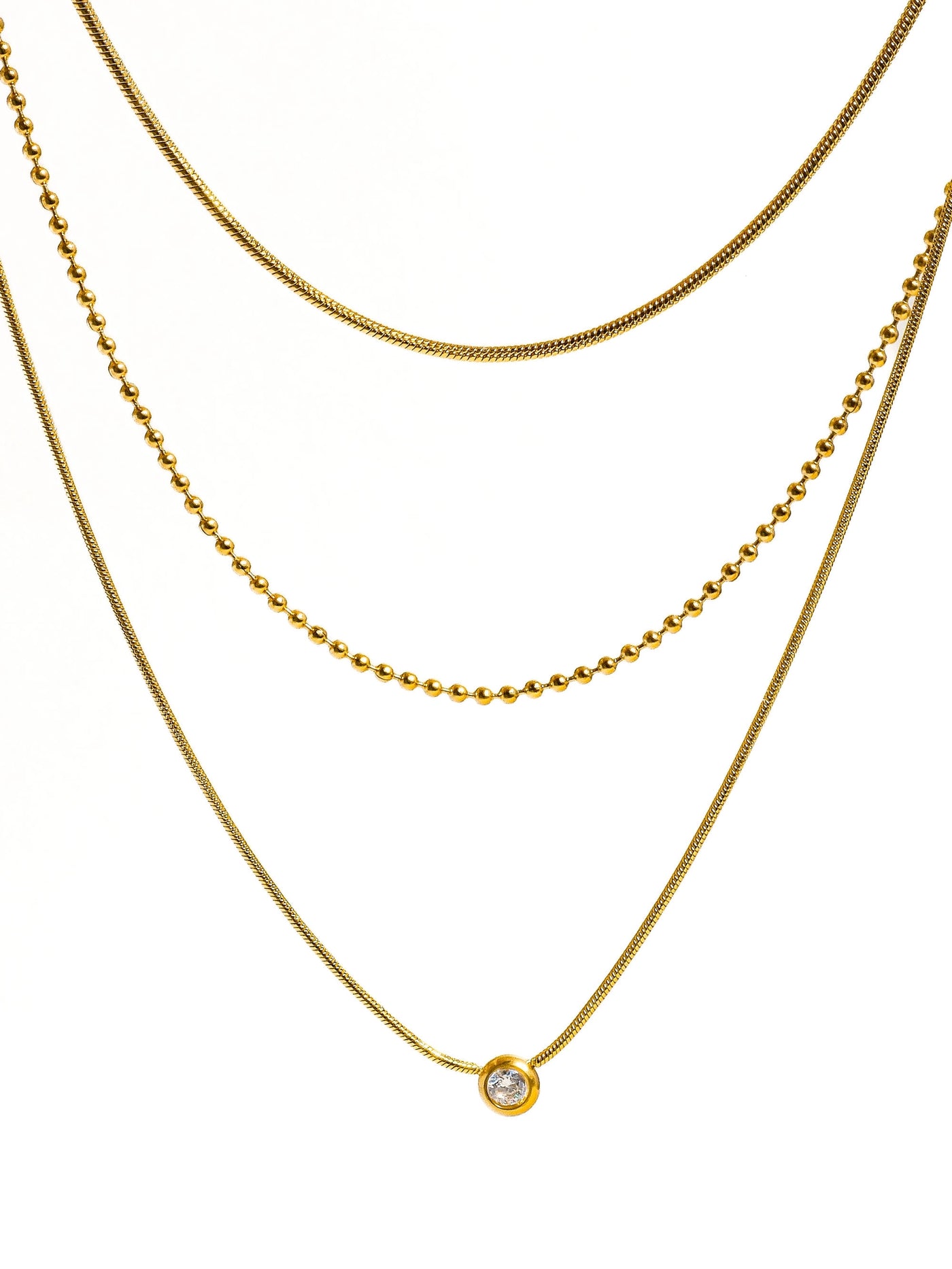Paulette 18K Gold Non-Tarnish Layer Chain Necklace