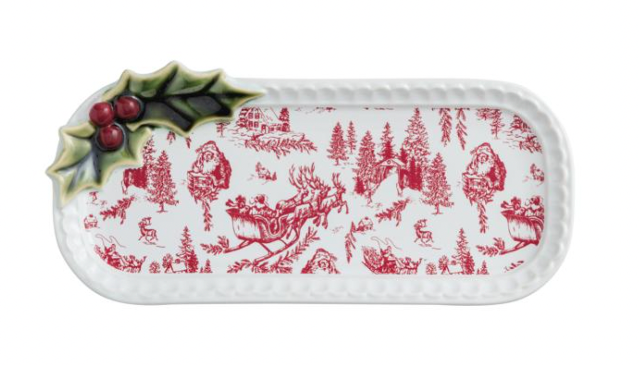 Toile Christmas Plate