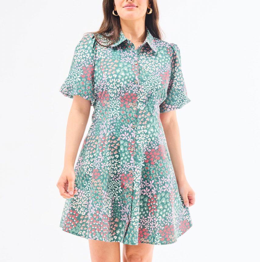 Rory Open Meadows Green Dress