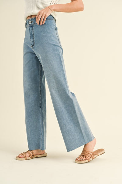 Medium Wash Wide Leg Denim
