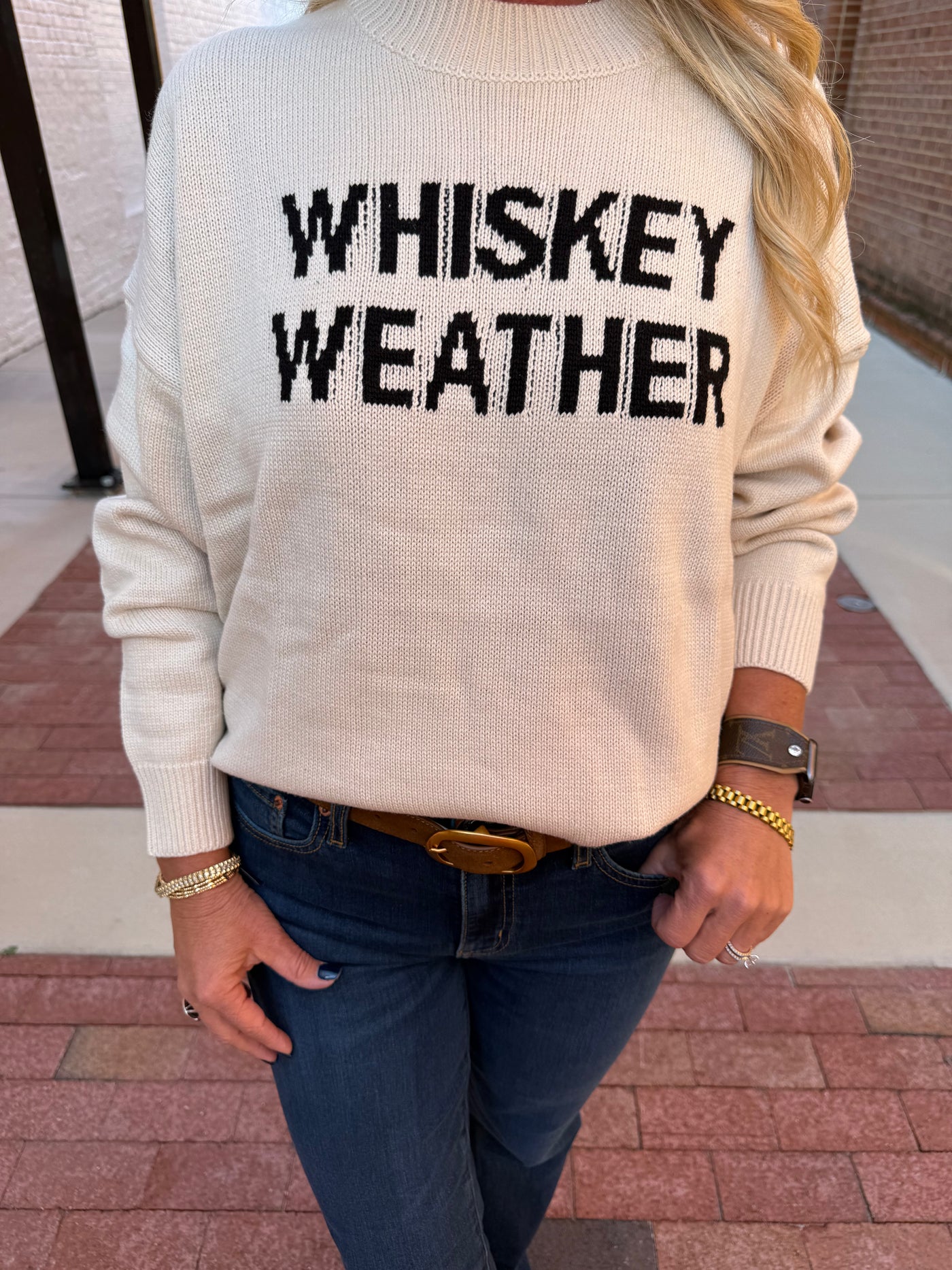 Cream "Whiskey Weather" Sweater