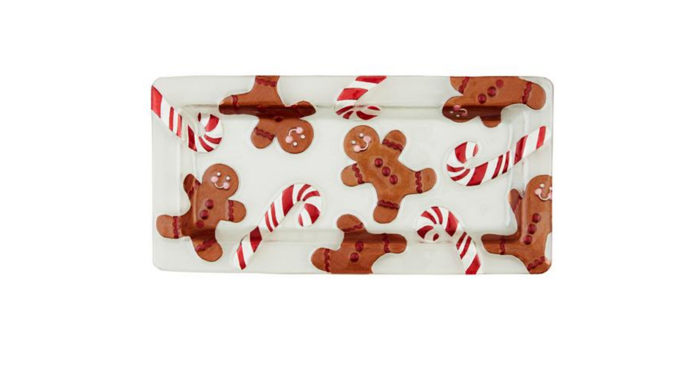 Gingerbread Glass Tray