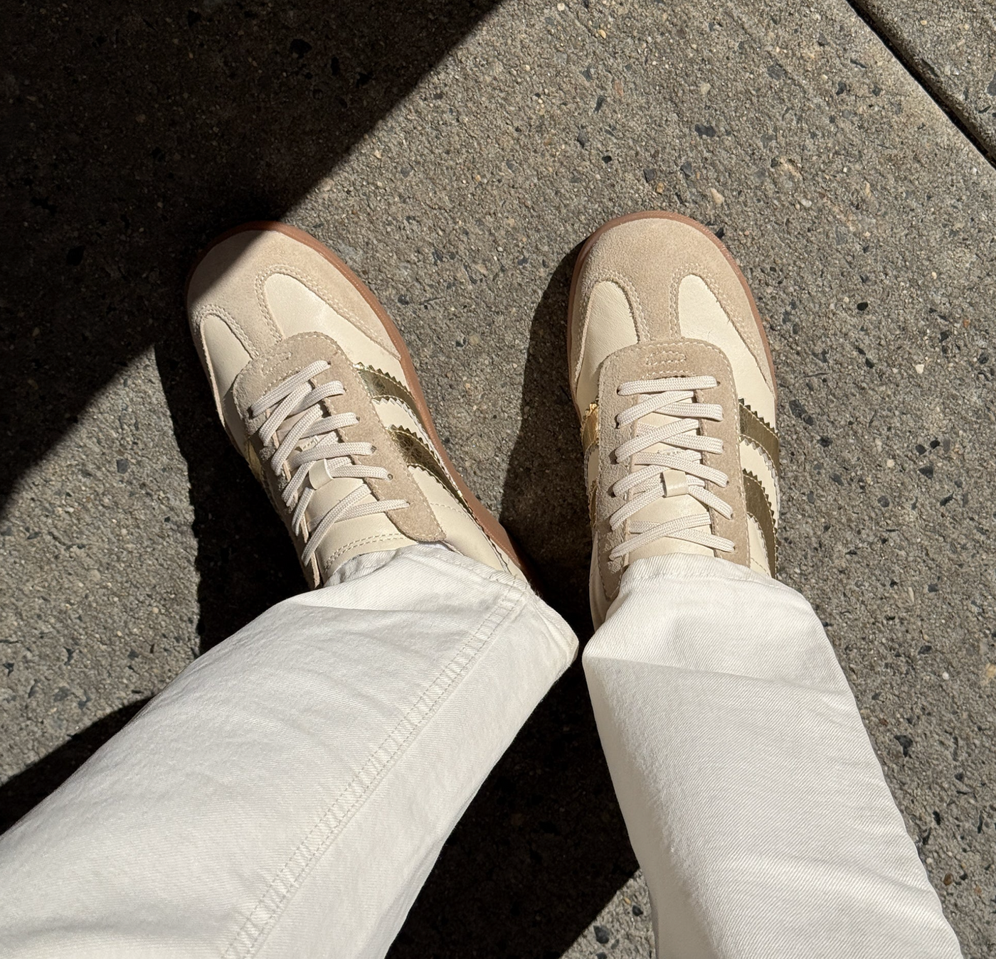 Merit Sneakers by Dolce Vita- White Gold Leather