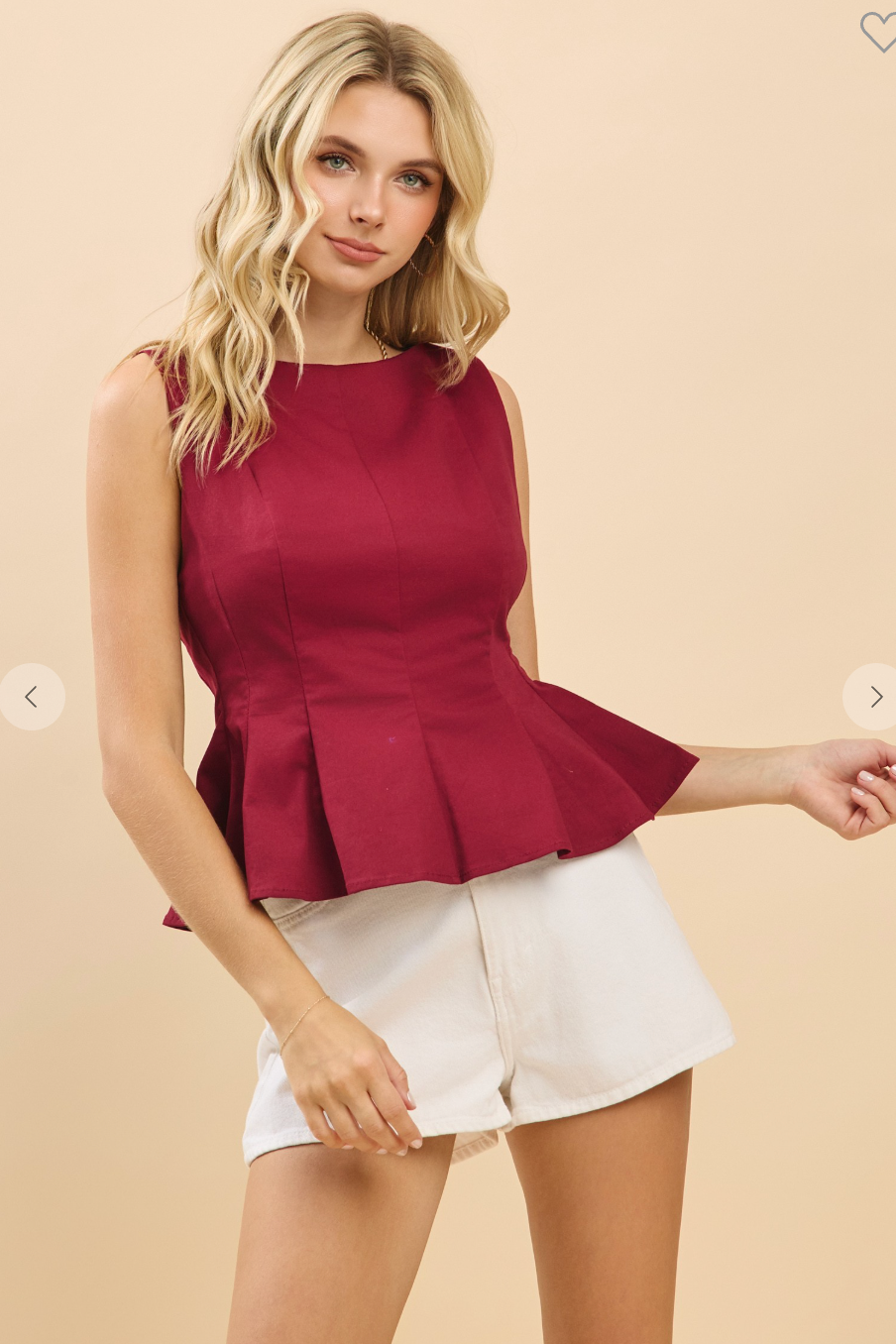 Flare Hem Game Day Top- Garnet