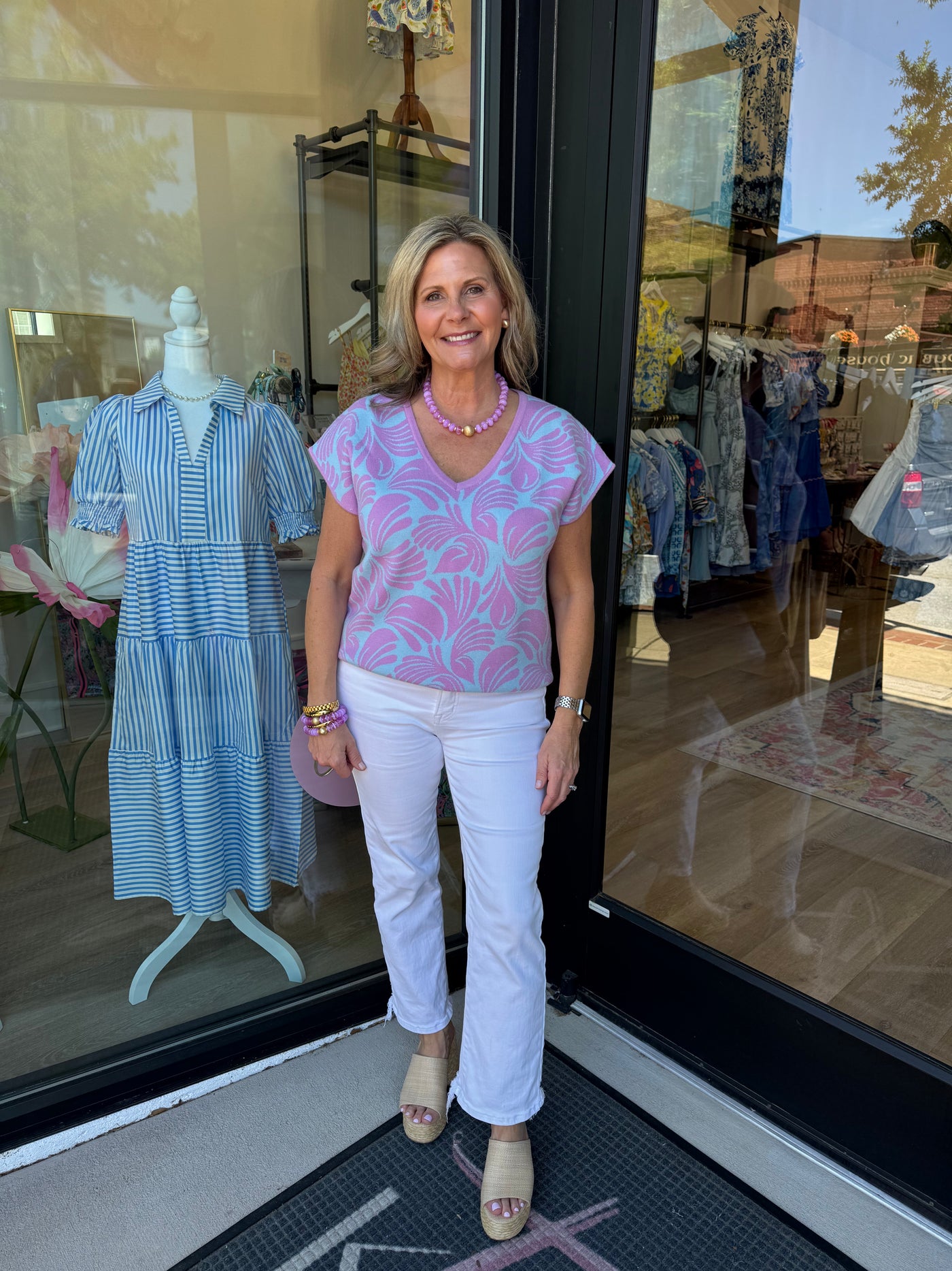 Hannah Sail Away Blue Sweater Top