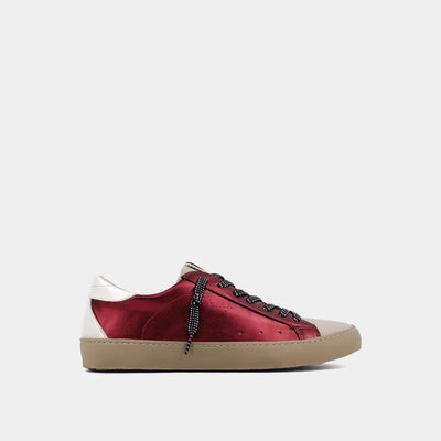 Mia Garnet Metallic Sneakers by Shu shop