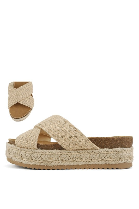Jute Cross Strap Sandal