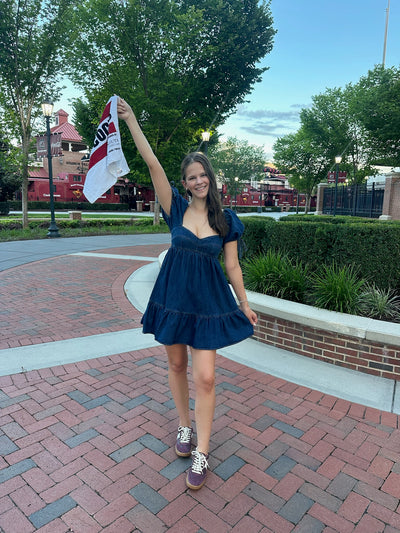 Denim Baby Doll Mini Dress