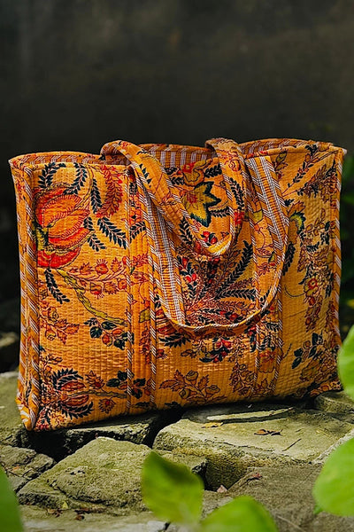 Floral Velvet Tote Bag by Nash Grey