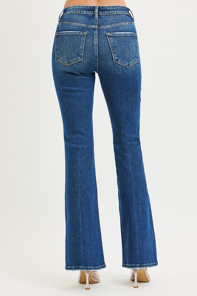 High Rise 4 Way Stretch Flare Denim