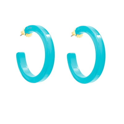 Medium Resin Hoop Earrings