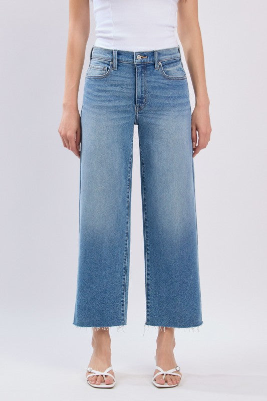 Kori Wide Leg Cropped Denim Pant