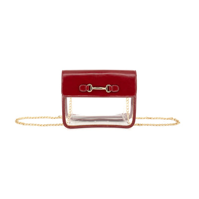 Buckle Detail Clear Stadium Bag