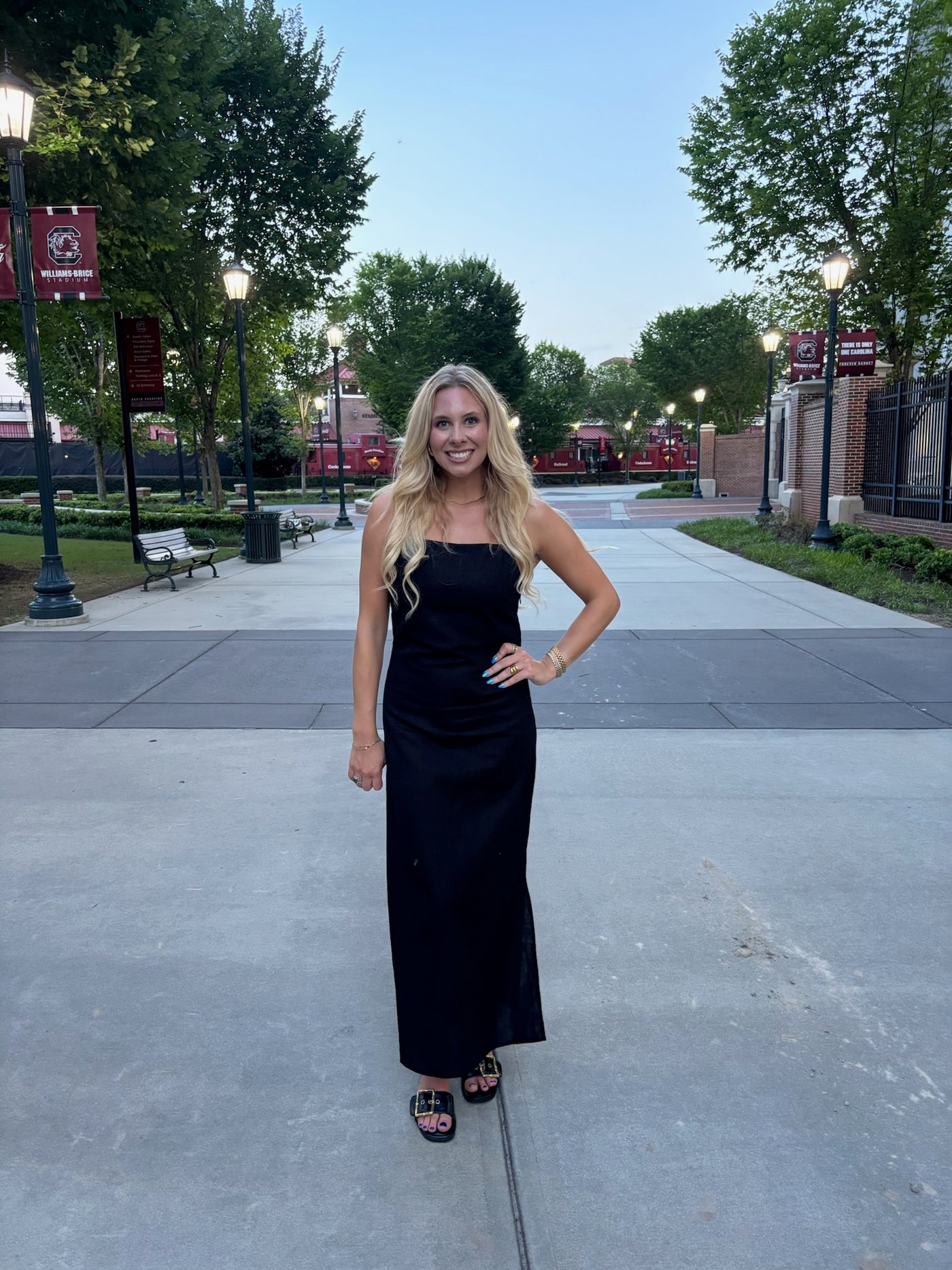 Black Linen Maxi Dress