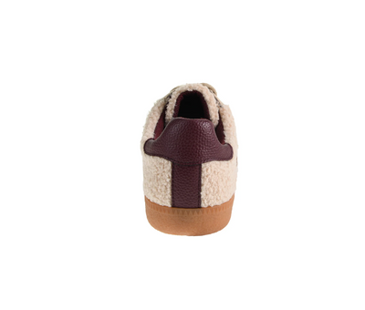 Trackstar Sneaker- Taupe/Burgundy