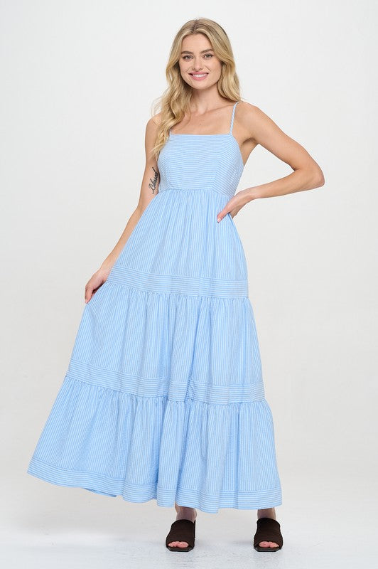 Cerulean Stripe Maxi Dress