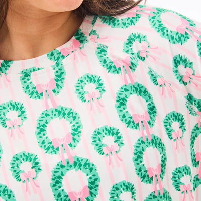 Annie Pajama Set- Rosy Wreaths
