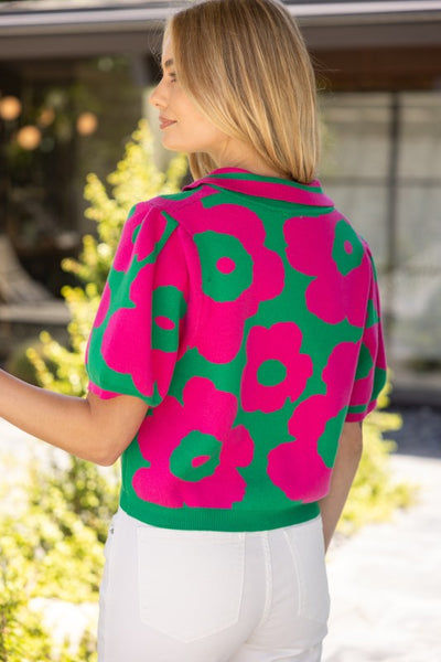 Bright Floral Sweater