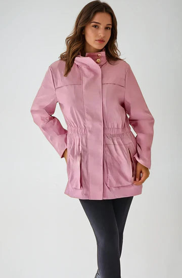 Tess Rain Jacket By Ciao Milano-Rose Pink