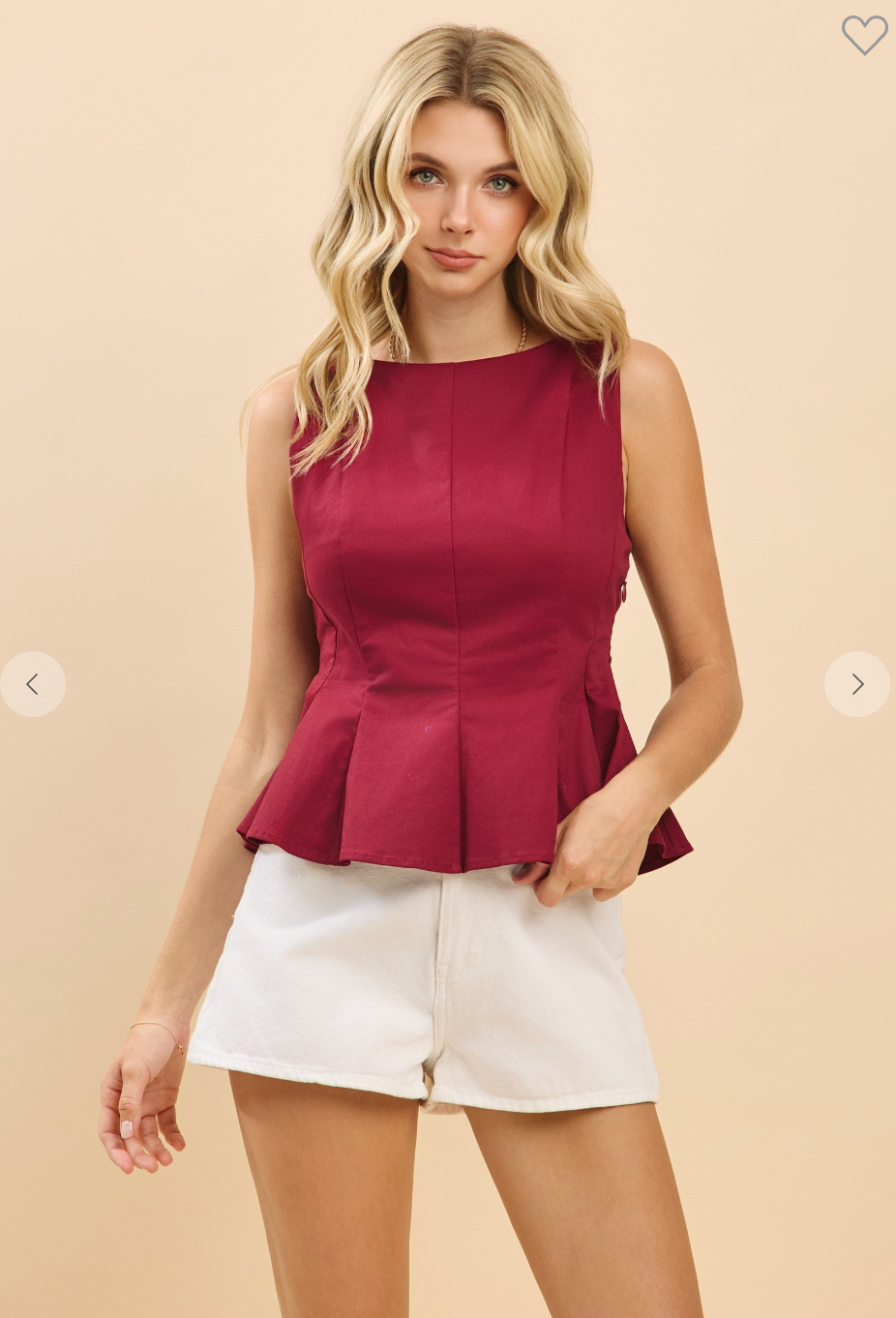 Flare Hem Game Day Top- Garnet