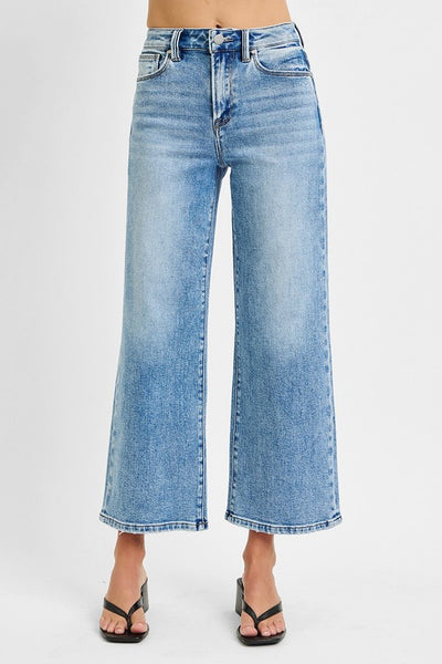 High Rise Wide Crop Jeans