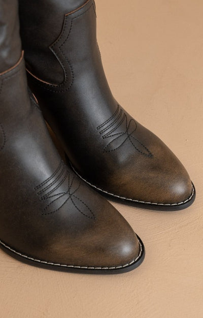 Roxanne Knee High Western Bucket Boot