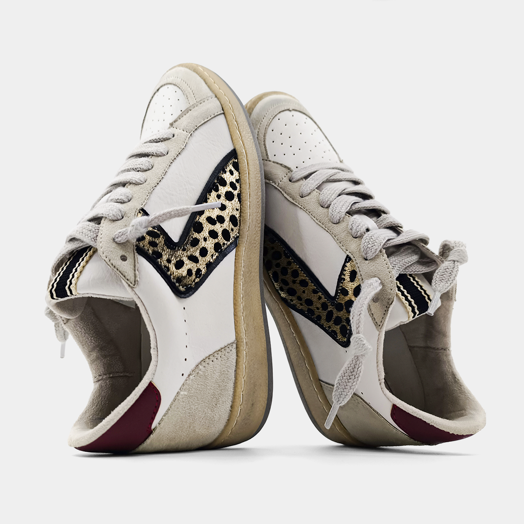 Salma Gold and Black Sneakers by Shu Shop