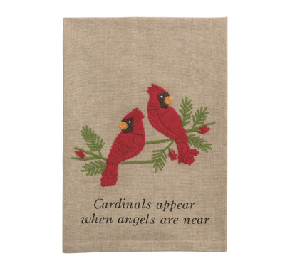 Cardinal Embroidered Towel