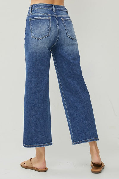 High Rise Wide Crop Jeans