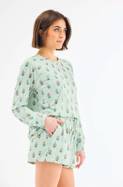 Annie Cottage Stripes Green Set