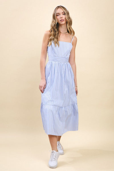Summer Striped Midi Dress