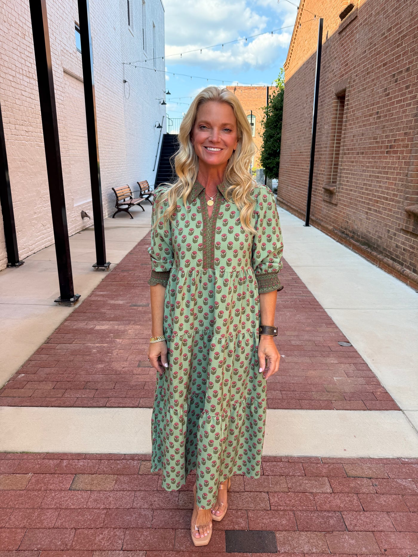 Eleanor Floral Foulard Vineyard Dress