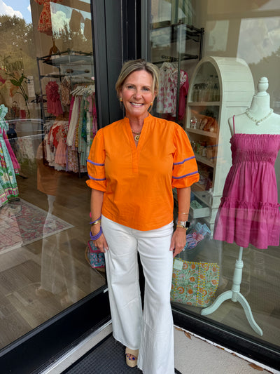 Noah Orange and Purple Top