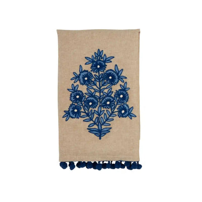 Floral Embroidered Towel