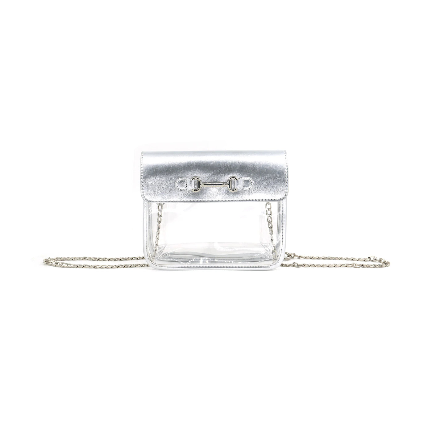 Buckle Detail Clear Stadium Bag