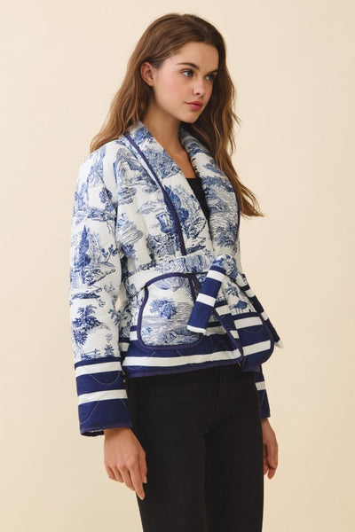 Navy and White Toile Jacket